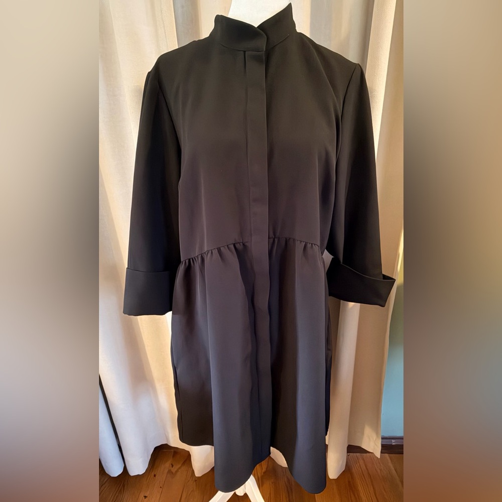 Tuckernuck Black Long-Sleeve Dress with Stand Collar